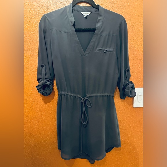Naked Zebra Dresses & Skirts - Naked Zebra V-Neck Shift Dress/Shirt in Slate Gray